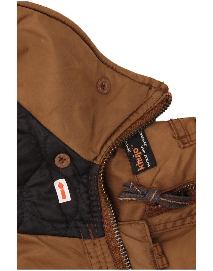 KHUJO ženska vojna parka jakna s kapuljačom UK 14 srednje smeđi poliester