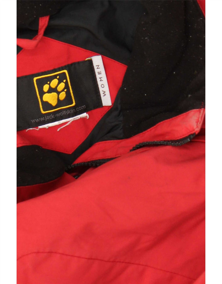 Jack Wolfskin ženska kišna jakna UK 14 veliki crveni poliamid