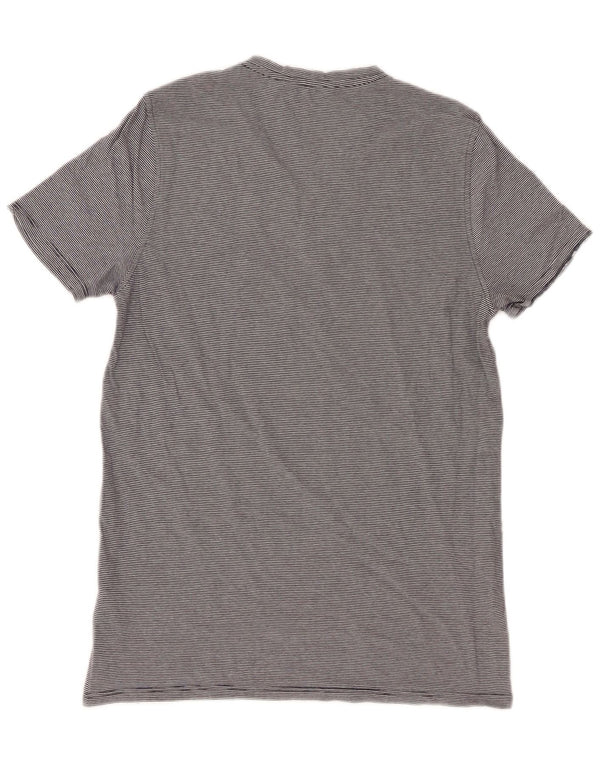 Guess By Marciano Womens Graphic T-Shirt Top UK 14 Large Grey Striped