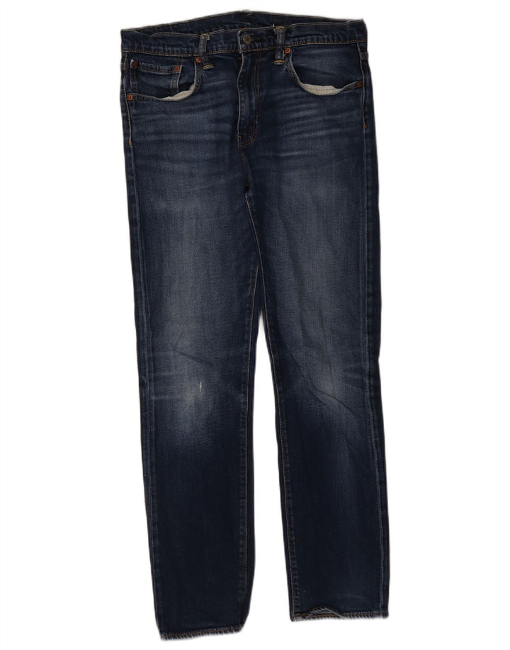 Levi's ženske ravne traperice s oštećenjem W33 L32 plavi pamuk