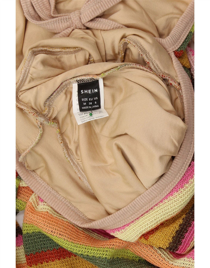 SHEIN Ženski kombinezon s halterima UK 14 Srednji višebojni prugasti poliester