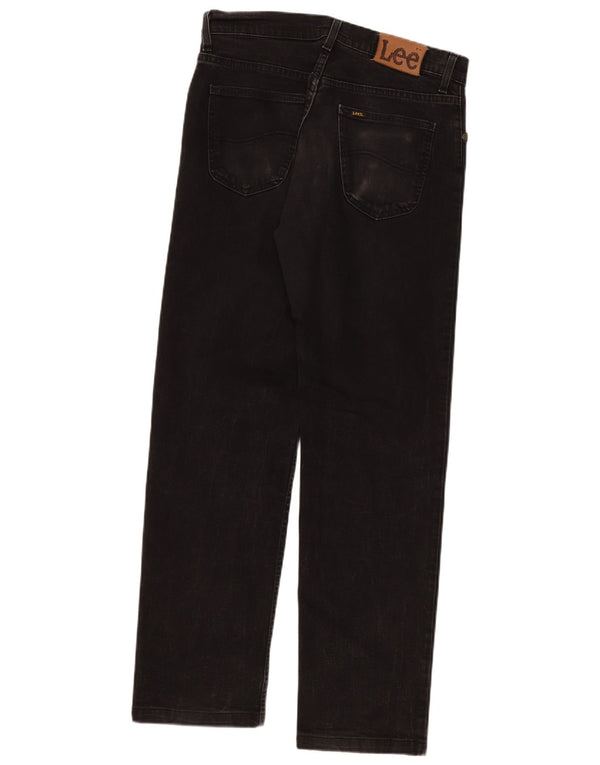 Lee Mens Brooklyn Straight Jeans W33 L31 Crni pamuk