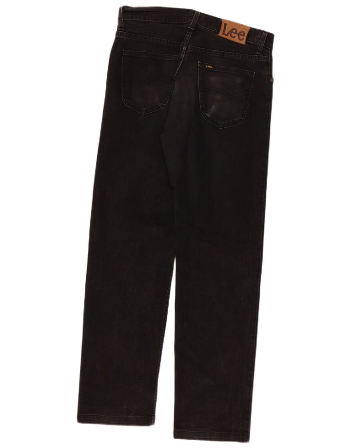 Lee Mens Brooklyn Straight Jeans W33 L31 Crni pamuk