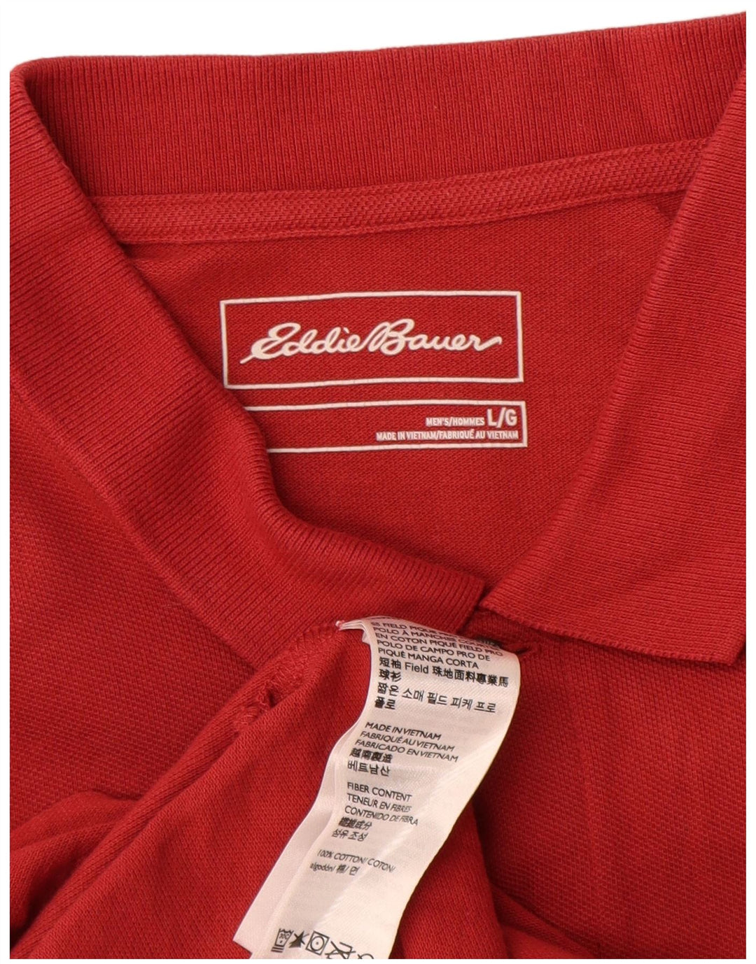 Eddie Bauer muška polo majica velika crvena pamuk