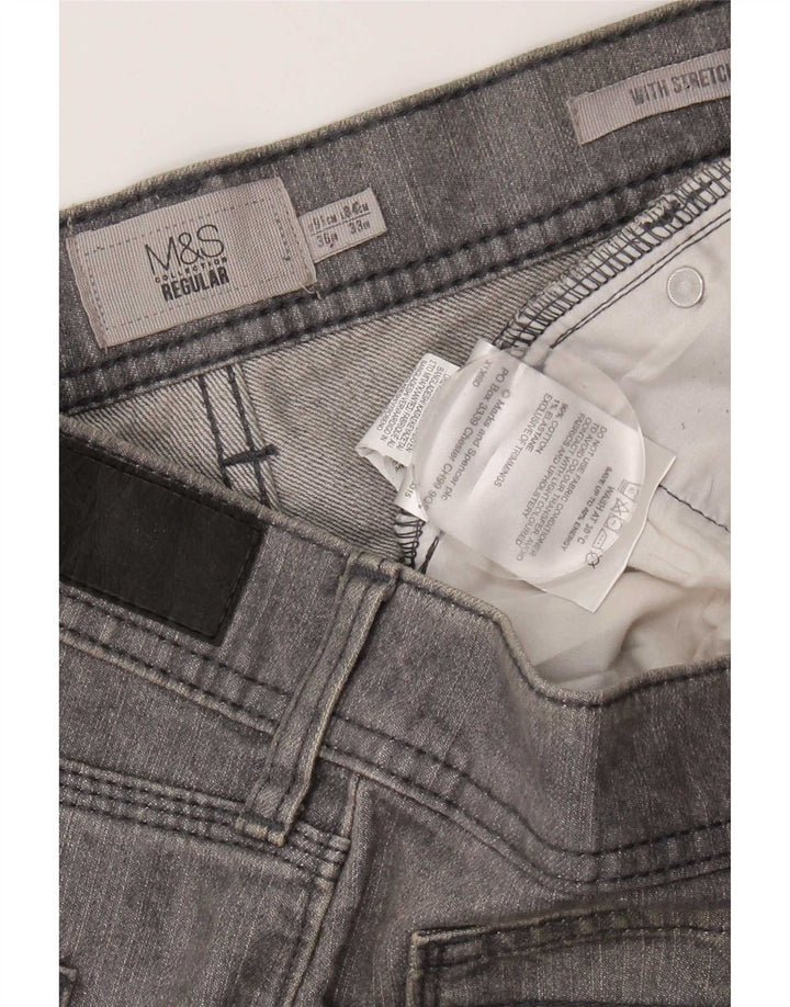 Marks & Spencer ženske obične ravne traperice W36 L33 sivi pamuk