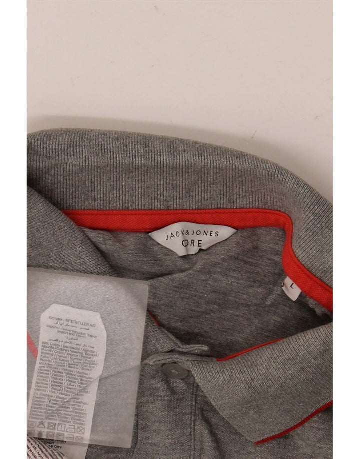 JACK & JONES muška polo majica velika siva pamuk