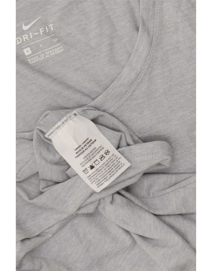 Nike Ženska Dri Fit majica kratkih rukava UK 10 Small Grey Flected Polyester