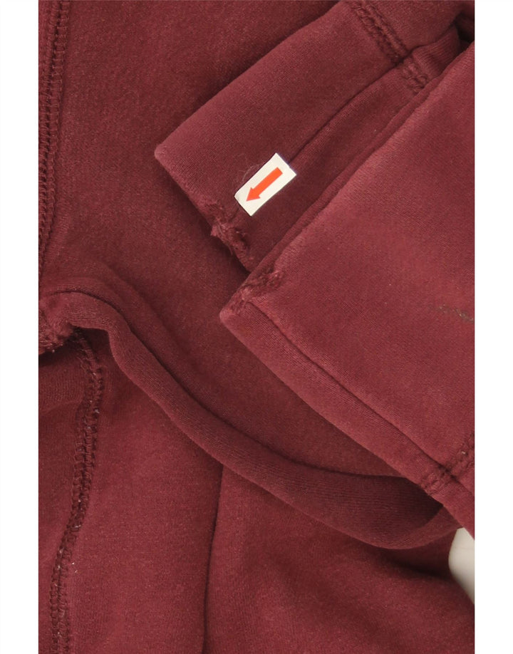 Superdry muška dukserica s dugmadima i izrezom Srednji bordo pamuk