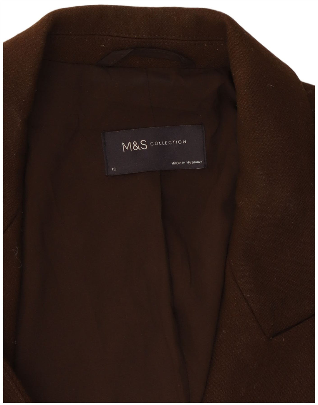 Marks & Spencer ženski sako s dvostrukim kopčanjem UK 16 Veliki smeđi