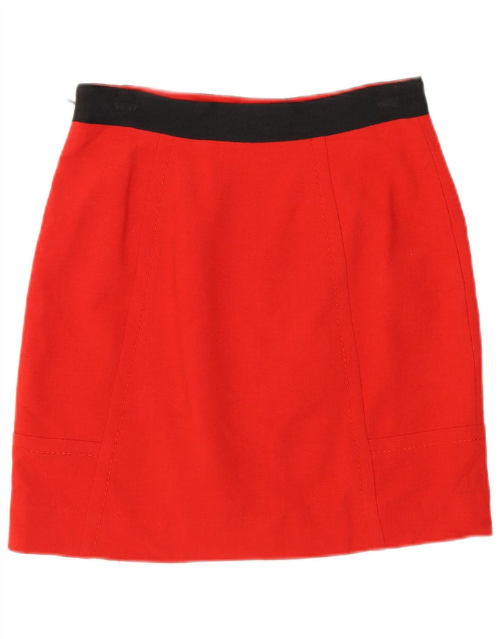 Coast ženska mini suknja UK 8 mala W26 poliester crvene boje