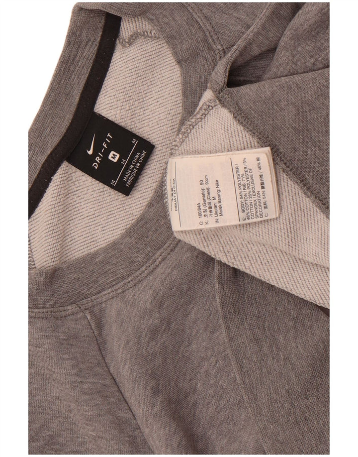 Nike Ženski Dri Fit Graphic Oversized Sweatshirt Jumper UK 14 Srednje siva