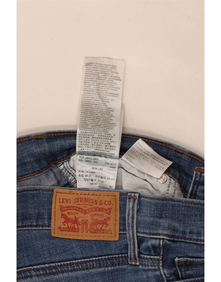 LEVI'S Ženske traperice za mršavljenje W26 L32 Plavi pamuk