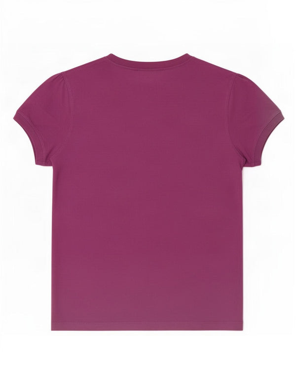 Champion Womens Heritage Classics T-Shirt Top UK 10 Mali ljubičasti pamuk