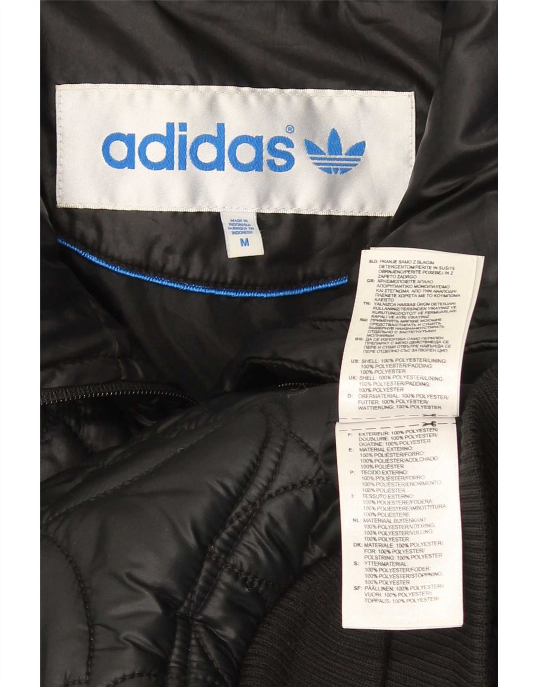 Adidas ženska bomber podstavljena jakna UK 12 srednji crni poliester