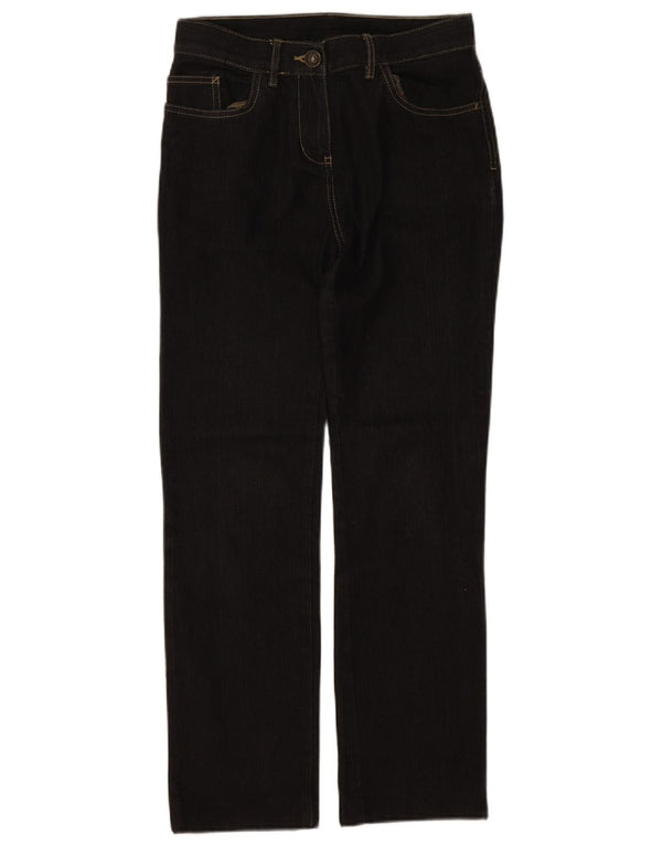 Marks & Spencer ženske ravne traperice UK 8 male W26 L27 crni pamuk