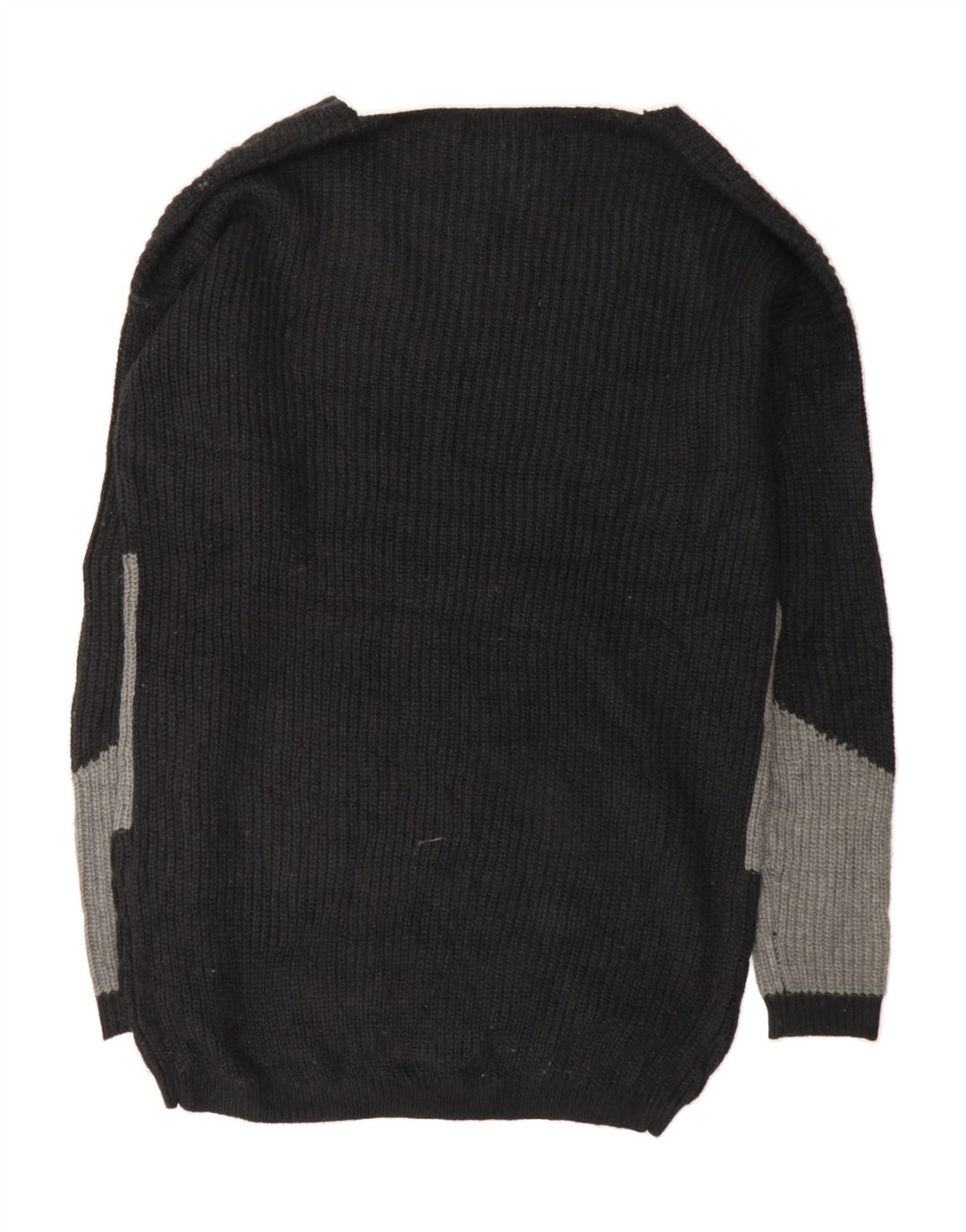 MOSSIMO Mens V-Neck Jumper Sweater Medium Black Colourblock Acrylic Vintage Mossimo and Second-Hand Mossimo from Messina Hembry 