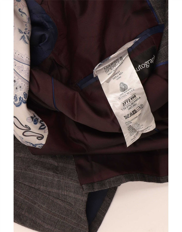 Marks & Spencer muška autograph jakna jakna UK 42 velika siva riblja kost