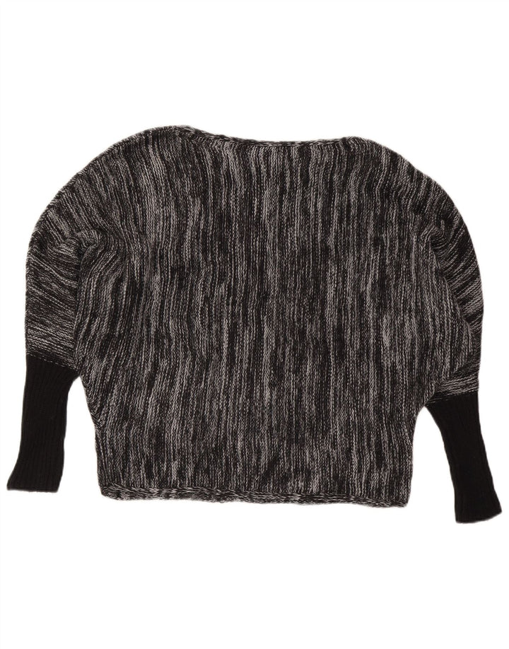 CALVIN KLEIN JEANS Ženski džemper s lađastim izrezom UK 6 XS sivo s pjegama