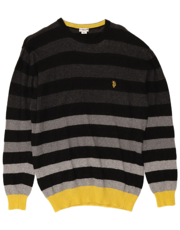 U.S. Polo Assn. Muški džemper s okruglim izrezom 2XL na višebojne pruge