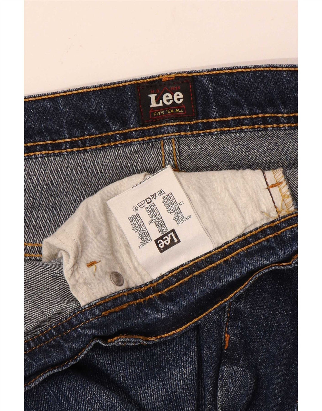 Lee Mens Brooklyn Straight Jeans W40 L27 Plavi pamuk