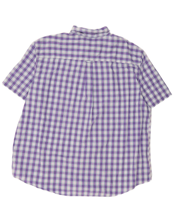 Chaps Big & Tall majica kratkih rukava 3XL ljubičasta pamuk karira