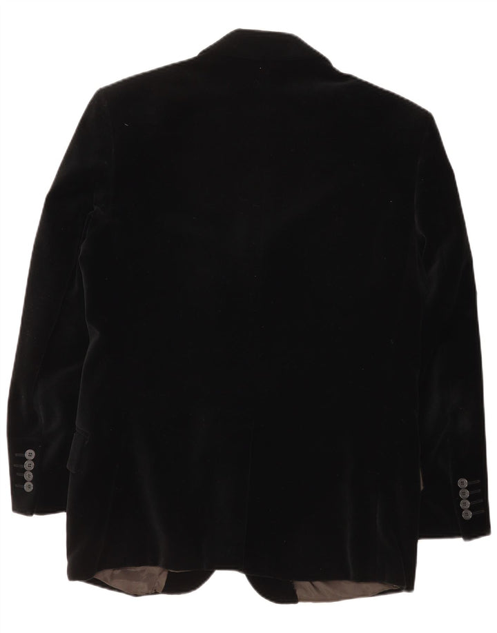 Vintage muška baršunasta jakna s 3 gumba UK 38 srednje crna