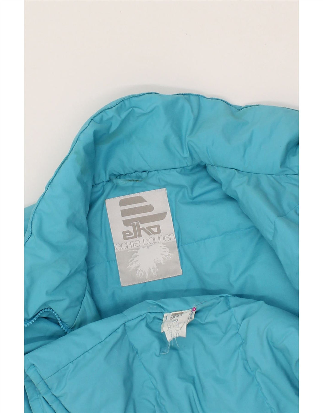 ELHO Womens Padded Jacket EU 40 Medium Blue Polyester Vintage Elho and Second-Hand Elho from Messina Hembry 