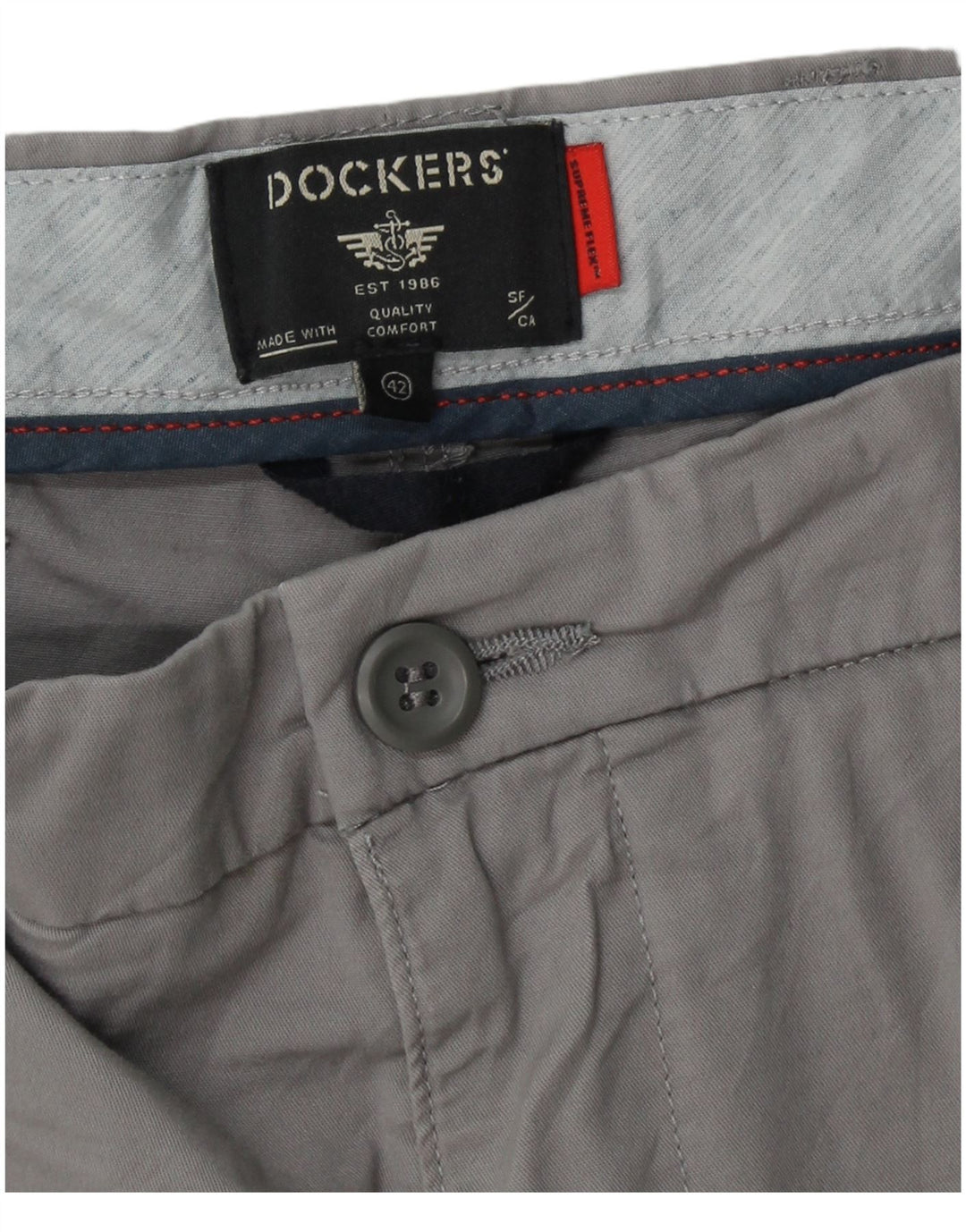 DOCKERS Muške chino kratke hlače W42 2XL sivi pamuk