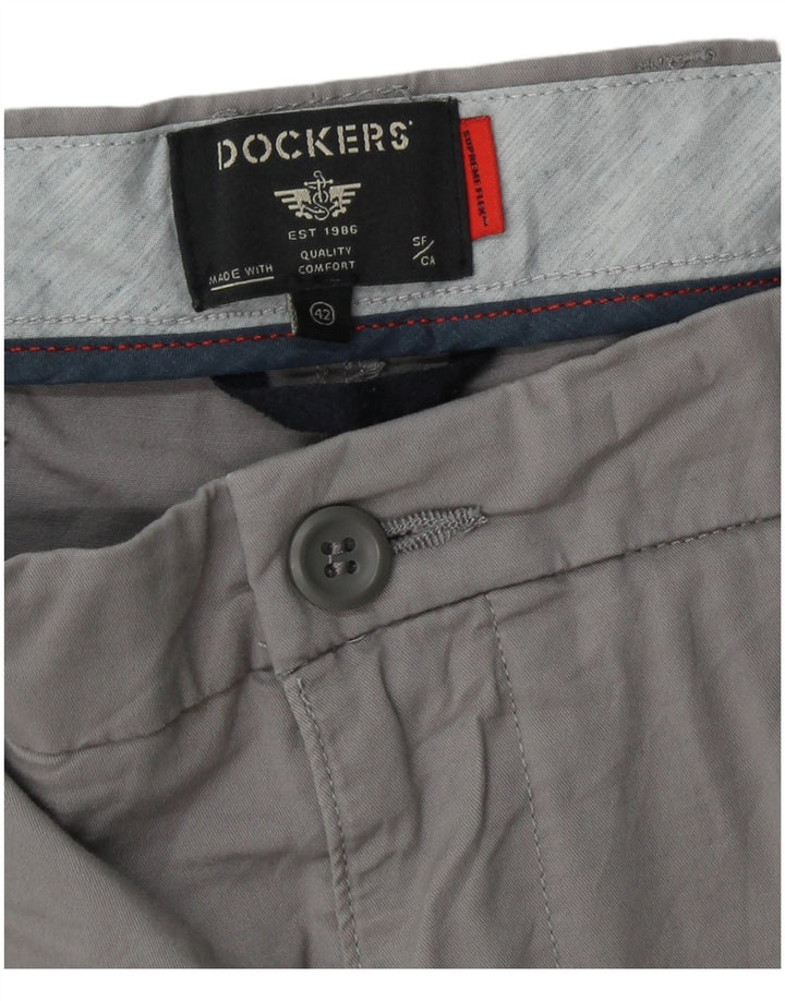 DOCKERS Muške chino kratke hlače W42 2XL sivi pamuk
