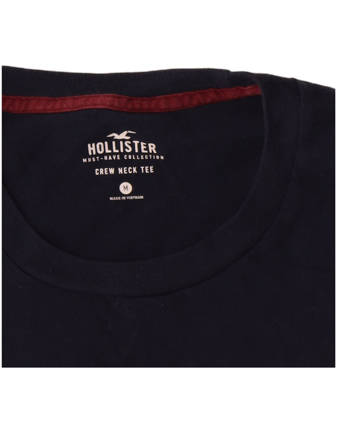 Hollister muška majica kratkih rukava srednje tamnoplavi pamuk