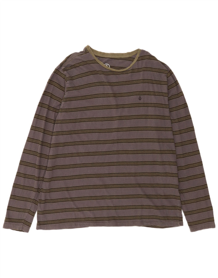 Volcom muška majica dugih rukava 2XL, pamuk na sive pruge