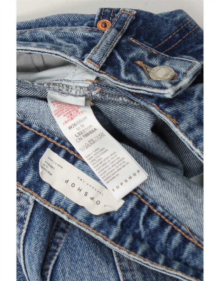 TOPSHOP Ženske Bootcut traperice W26 L32 Plavi pamuk
