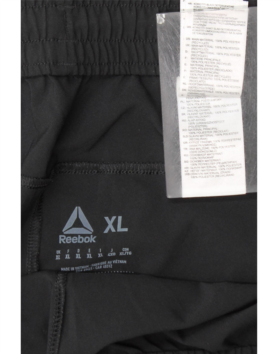 Reebok muške sportske kratke hlače XL crni poliester