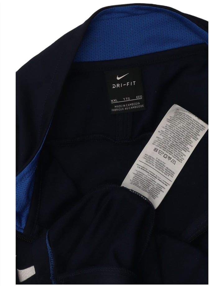 Nike Dri Fit gornja jakna za trenirku 2XL tamnoplava poliesterska boja