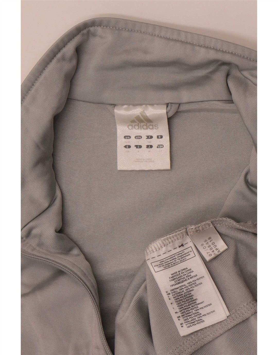 Adidas muška trenirka gornja jakna UK 36/38 mala siva poliester u boji