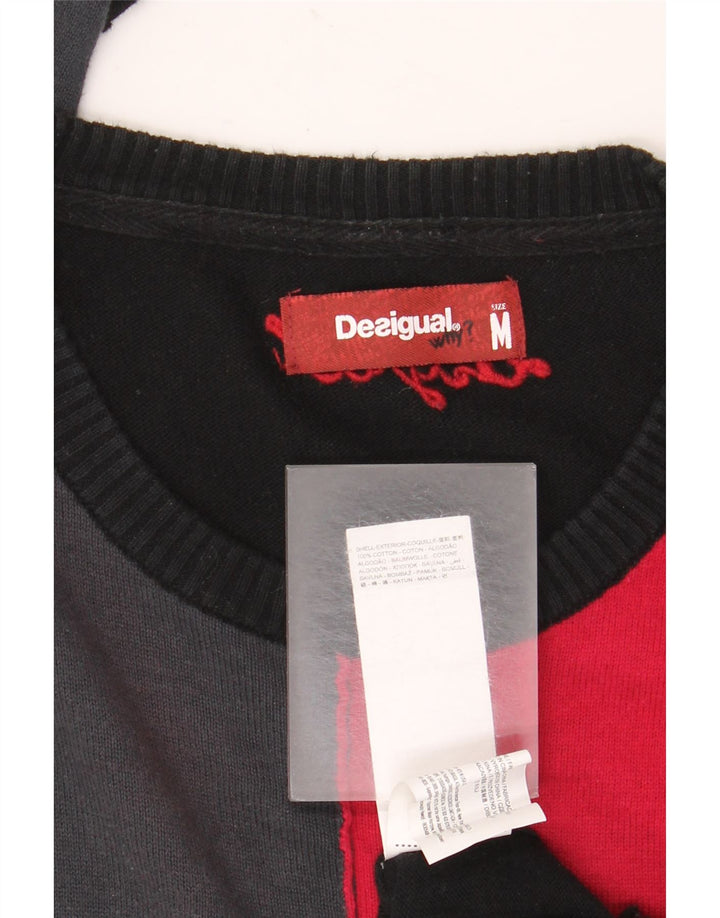 Desigual muški džemper s okruglim izrezom srednje crne boje, pamuk