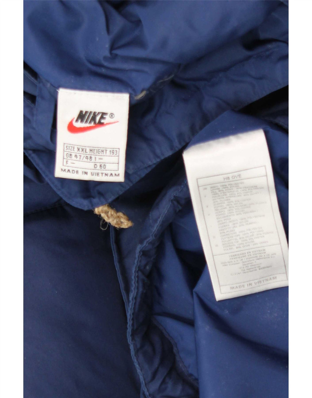 Nike muška podstavljena jakna UK 44 2XL tamnoplavi poliester