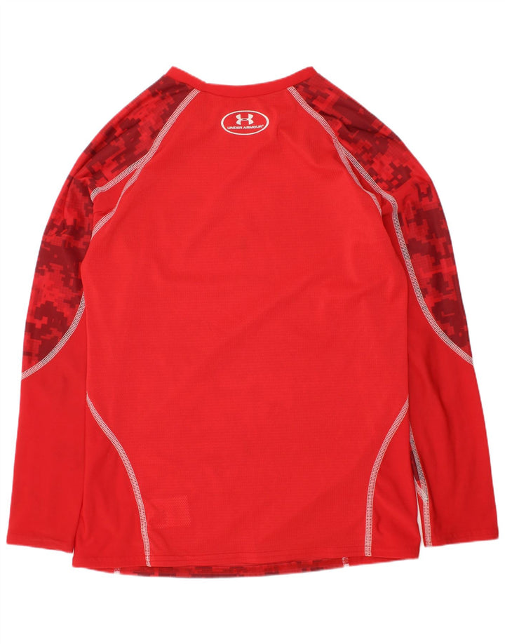 UNDER ARMOUR Boys Heat Gear Graphic majica dugih rukava 13-14 godina XL crvena
