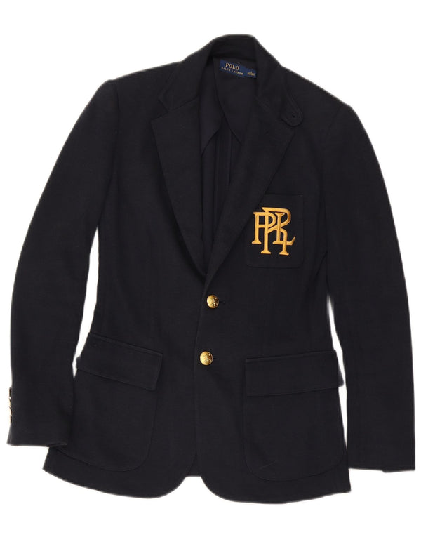 Polo Ralph Lauren ženski sako sa 2 gumba US 0 XS tamnoplavi pamuk