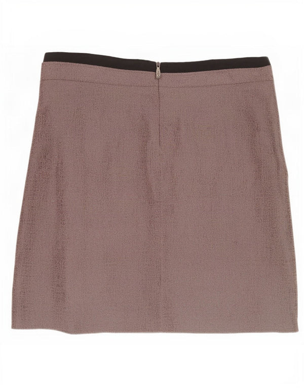 Kaliko ženska mini suknja UK 20 2XL W38 Pamuk smeđe boje