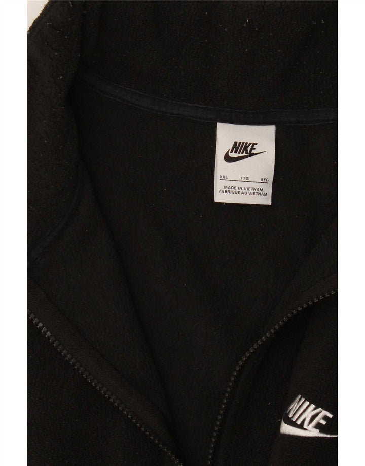 Nike Muški džemper od flisa s patentnim izrezom 2XL crni