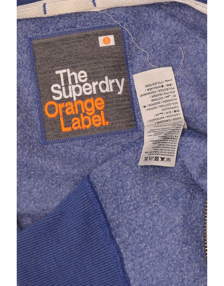 Superdry muški pulover s kapuljačom na patentni zatvarač Mali plavi pamuk
