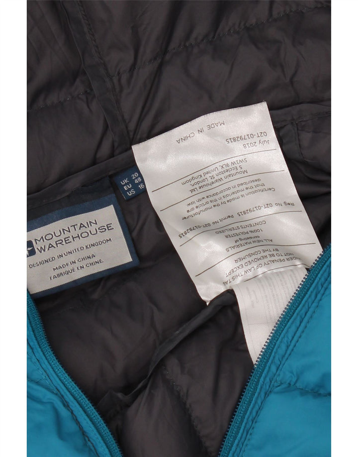 Mountain Warehouse Ženski podstavljeni kaput s kapuljačom UK 20 2XL plavi poliester