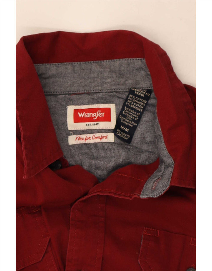 Wrangler muška košulja kratkih rukava Srednji tamnocrveni pamuk