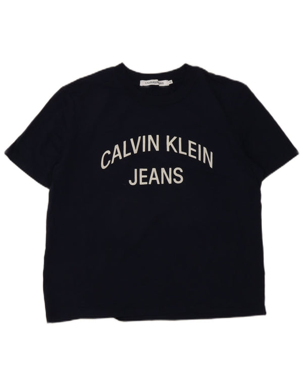 Calvin Klein Jeans Ženska majica kratkih rukava s grafičkim motivima UK 12 srednje tamnoplava
