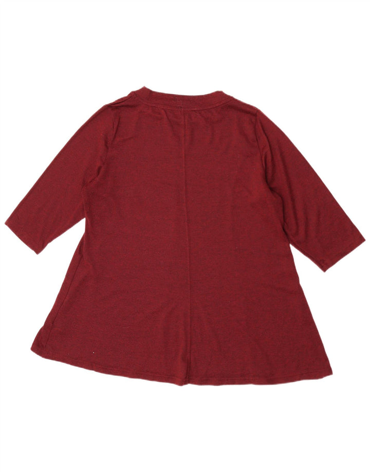 Marks & Spencer Ženska majica s 3/4 rukavima UK 20 2XL Bordo poliester