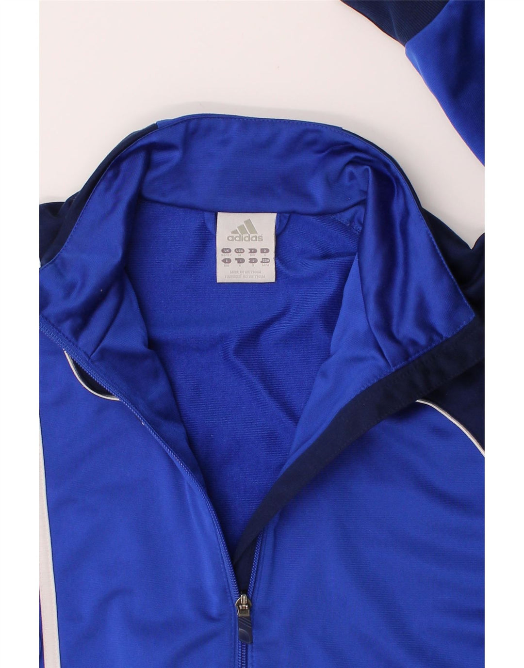 ADIDAS Mens Tracksuit Top Jacket UK 40/42 Medium Blue Colourblock Vintage Adidas and Second-Hand Adidas from Messina Hembry 