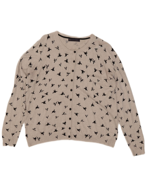 Marks & Spencer ženski džemper s grafičkim kardiganom UK 18 XL siva viskoza
