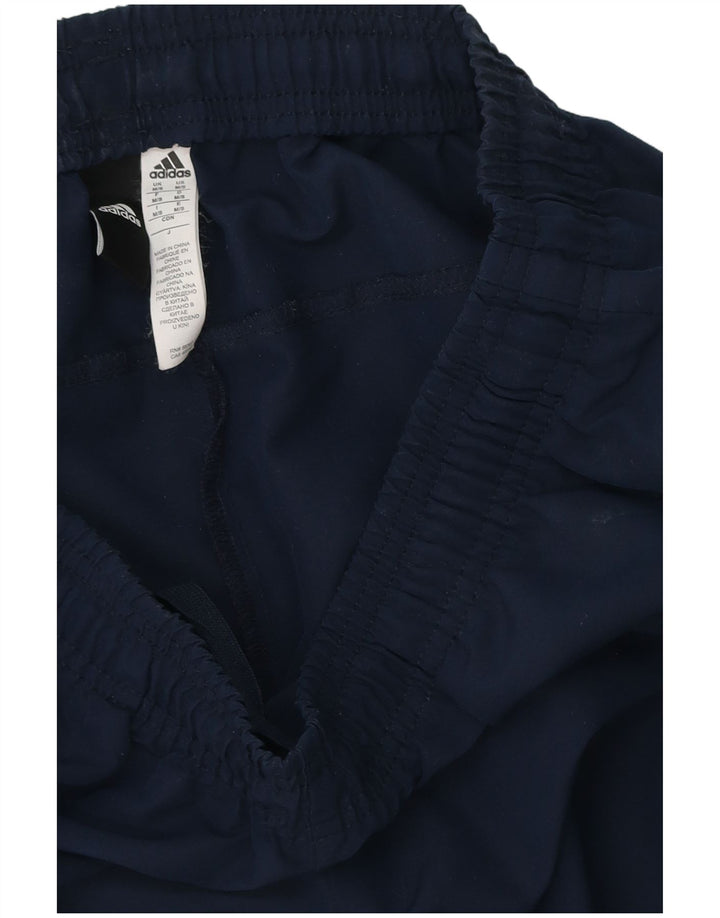Adidas Mens Graphic Tracksuit Trousers Medium Navy Blue Polyester