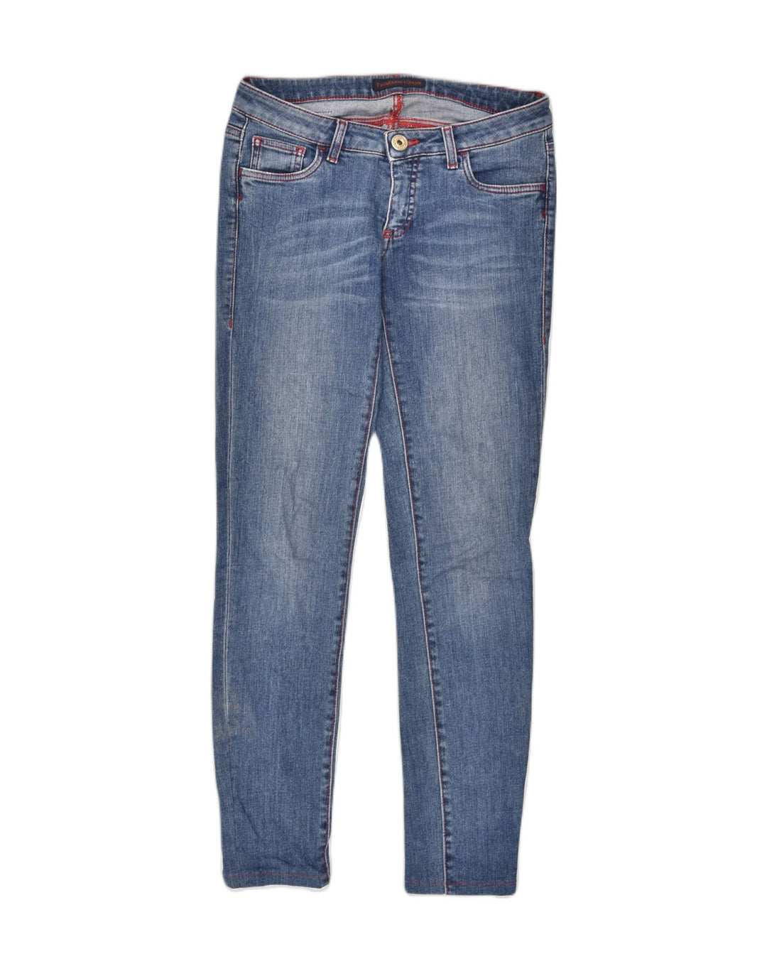 TRUSSARDI Womens Skinny Jeans W25 L29 Blue Cotton | Vintage Trussardi | Thrift | Second-Hand Trussardi | Used Clothing | Messina Hembry 
